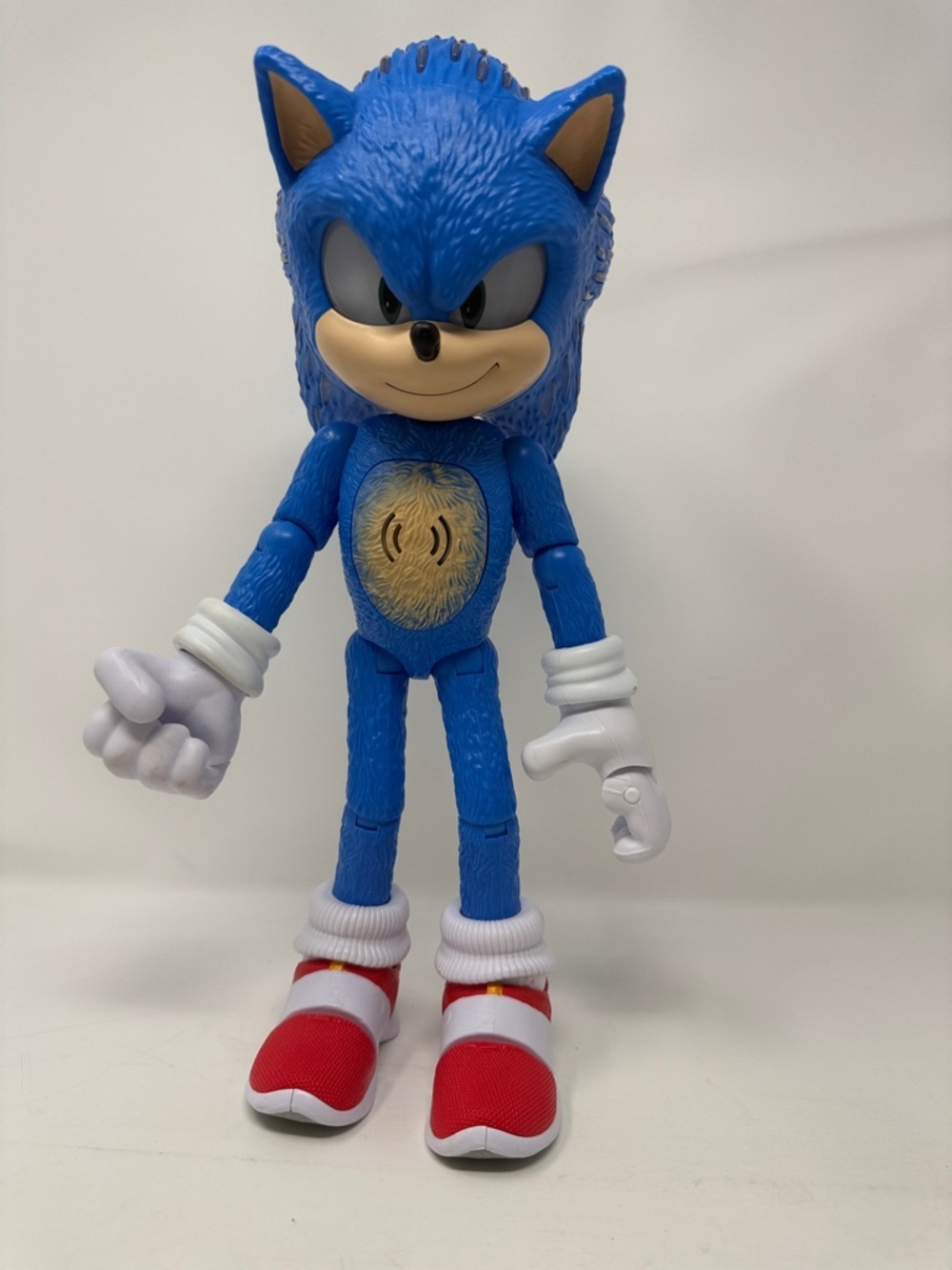 Disney Blue Sonic the Hedgehog Action Figure with Red Shoes and White Gloves